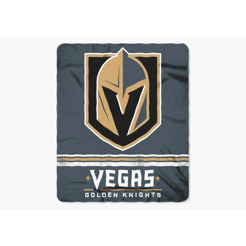 Picnic Blanket Vegas Golden Knights Logo Fleece Throw Blanket